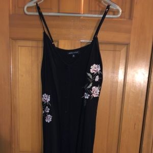 Pacsun Kendall and Kylie button black flower dress